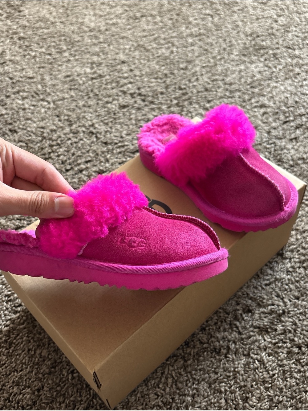 pink UGG Disquette platform slippers kids